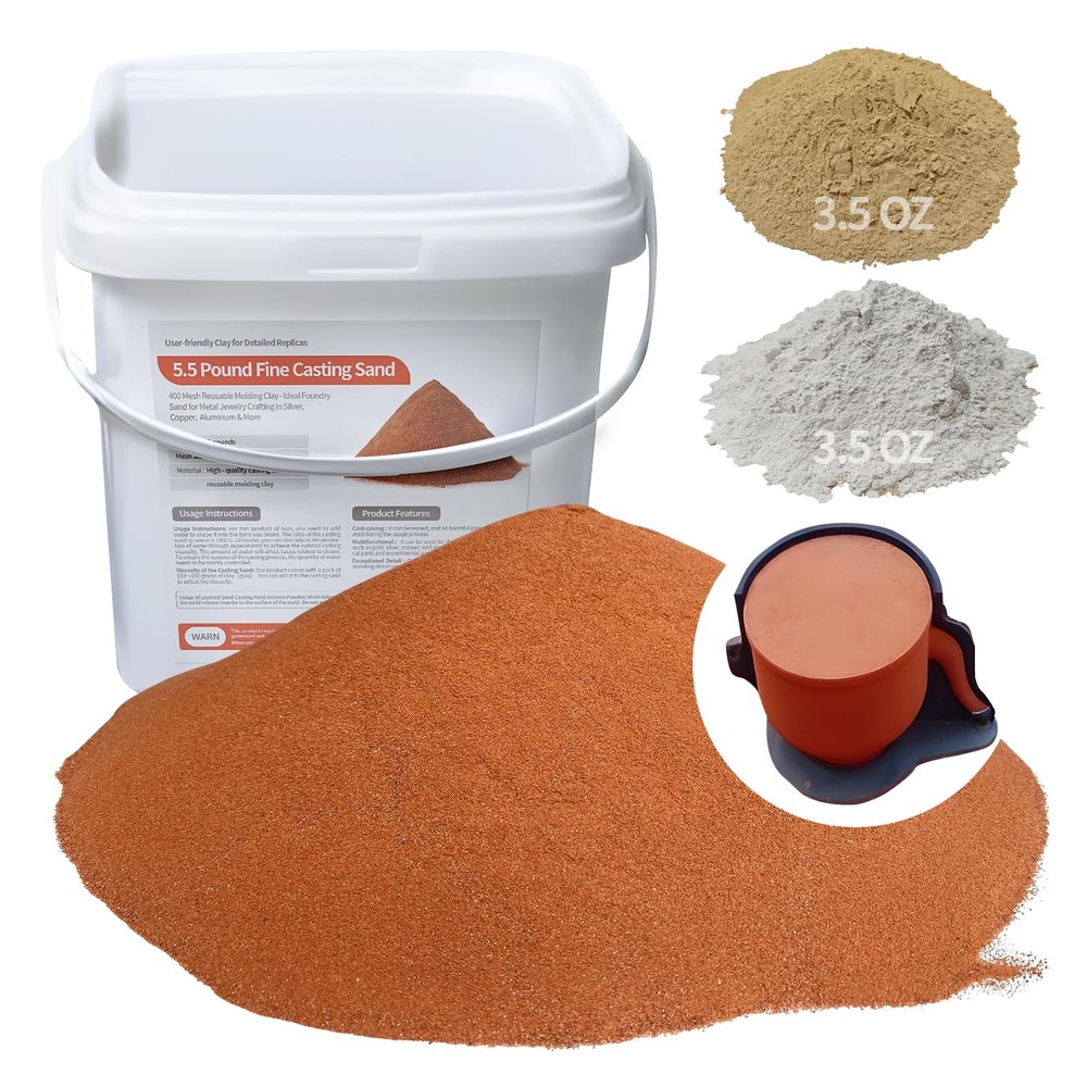 5.5LB 400 Mesh Fine Casting Clay Kit for Metal Jewelry – Detailed Replicas, P…