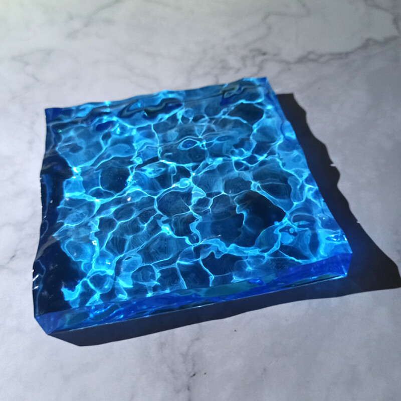 1pcs 10x10cm Wave Water Ripple Scene Floor Model Ornament Resin Base Accessories