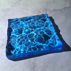 1pcs 10x10cm Wave Water Ripple Scene Floor Model Ornament Resin Base Accessories