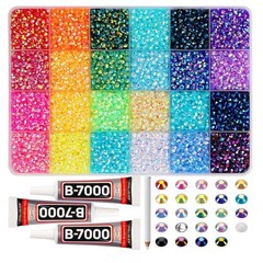 Vivid 4mm Jelly Multi-Color Rhinestones: 17000 Pieces for Stylish Crafts & Decor