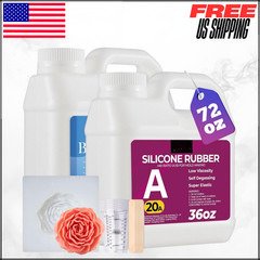 Translucent Liquid Silicone Rubber Non Toxic 1:1 Mixing For Resin 3D Molds 72oz