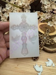 Golden cross Retro scrolls handmade silicone mold for crafts (small)