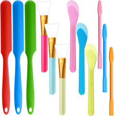 12 Pcs Silicone Stir Sticks Kit, Silicone Epoxy Brushes, Stir Tool Sticks, Mixin