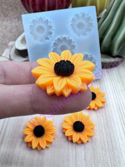 SUN FLOWERS silicone mold size medium for Fondant-Resin-Clay-Candy-handcrafts