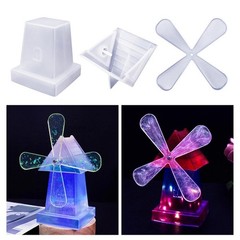 Silicone Mould Resin Rotary Windmill Epoxy Casting Ornament Decor Craft Mold