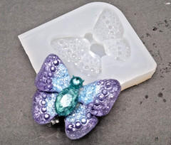 Handmade BUTTERFLY diamond pendant U-mold-MOLD ONLY-