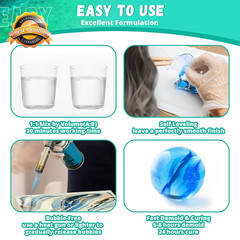 1 Gallon 2 Part Crystal Clear Epoxy Resin Kit High Gloss UV Resistant DIY Crafts