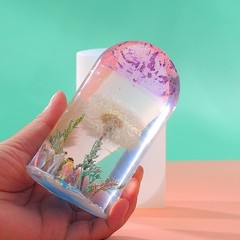 3 Pcs Large Spherical Cylinder Light Resin Silicone Mold Lamp multicolor