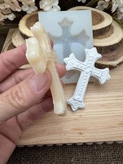 Gemstone Cross handmade silicone mold for crafts