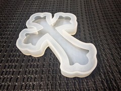 Fancy Cross Box Resin Silicone Mold, Jar Storage Mould with Lid for Ornament
