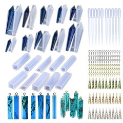 71PCS Pendant Resin Moulds Set, 20 PCS Pendulum Crystal Jewelry Resin Casting…