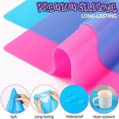 LEOBRO Silicone Mat for Resin Molds, 2 PCS 15.7″ X 11.7″ Playdough Mat, Silicone