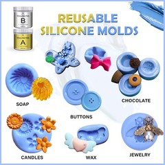 Silicone Putty – 2.5 Lb Flexible Silicone Mold Making Kit for Reusable Silico…