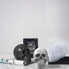 DIY 3D Silicone Resin Casting Mold Skull Head Halloween Mould Tool Epoxy Craft