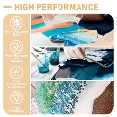 72OZ Crystal Clear Epoxy Resin Kit – Bubble-Free, UV Resistant for Crafts