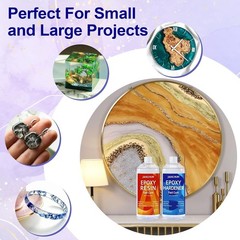 Crystal Clear Epoxy Resin Kit 32OZ Bubble-Free Anti-Yellowing Self-Leveling