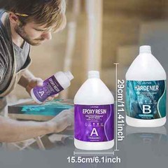 Bulk 4 Gallons – Crystal Clear Tumbler Epoxy Resin Kit – Wood Water Proofing