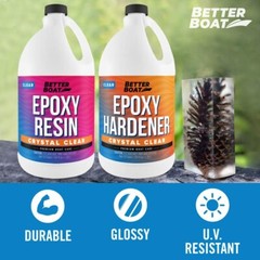 Water Resistant 1 Gallon Epoxy Resin Kit – Ideal for DIY Tumblers & Jewelry