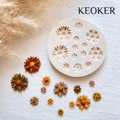 Polymer Clay Flower Molds 2 Pcs Jewelry Making Clay Cutters Medium Flower