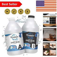 Crystal Clear 1 Gallon Epoxy Resin Kit – Food Safe, Self-Leveling & UV Resistant