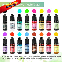LET’S RESIN Epoxy Resin Paint Pigment Each 0.35 oz (Pack of 16), Multicolor
