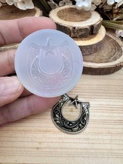 Horseshoe with star small shallow accessories handmade silicone mold for crafts