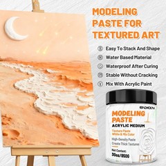 White Professional High Density Thick Modeling Texture Paste Medium 30 Oz 850g