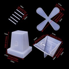 Silicone Mould Resin Rotary Windmill Epoxy Casting Ornament Decor Craft Mold