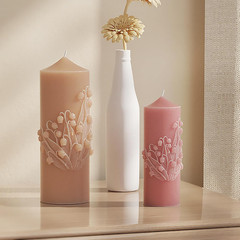 2 Pack Bell Orchid Cylinder Candle Mold – Resin Casting Silicone Mold for Home D