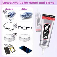 110 mL B7000 Glue Clear for Rhinestones Crafts, 3.7 fl oz B-7000 Jewelry Bead