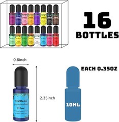 16 Color Liquid Epoxy Resin Pigment Set Translucent Dye DIY Jewelry Making