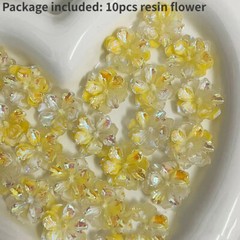 10Pcs DIY Handmade Luminous Resin Flower Shiny Accessories Ornament Craft Decor