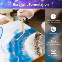 Resin Casting Kit 64OZ Clear Epoxy with Mixing Accessories for Creative Projects