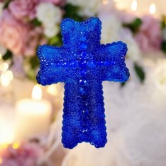 Handmade “Crystal Diamond” Cross Silicone Mold For Resin