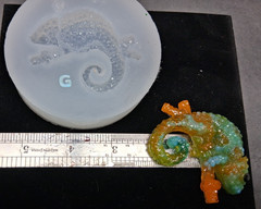 Handmade Chameleon diamond pendant G mold-MOLD ONLY-