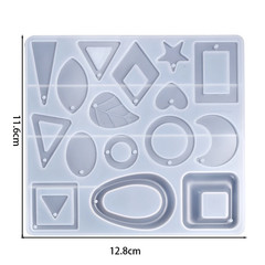 Silicone Resin Jewelry Mold Heart Moon Pendant DIY Craft US
