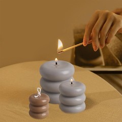 3 PCS Round Cylinder Molds Pillar Candle Mold Multiple Size White