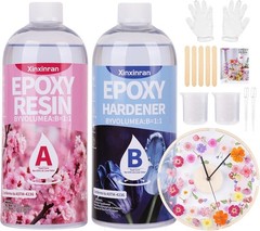 64OZ Crystal Clear Epoxy Resin Kit – No Yellowing, No Bubble Finish for Crafts