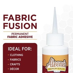 Aleene’s Fabric Fusion Glue, Permanent Adhesive, NoSew Fabric Glue for Clothes