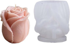 Large Tulip Bud Flower Succulent Leaves Cylinder Molds Silicone Wave Spiral Cand