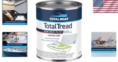 Marine-Grade TotalTread Non-Skid Paint – 32 Fl Oz Light Gray for Boating Safety