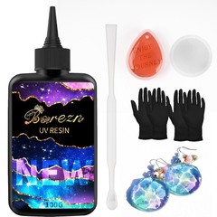 Self-Leveling UV Resin 100g Kit – Fast Curing Low Odor for Exquisite Crafts