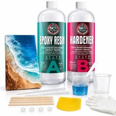 32oz Crystal Clear Epoxy Resin Kit – Self-Leveling, UV & Moisture Resistant