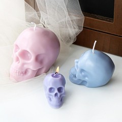 3d Skull Silicone Mold Epoxy Resin Candle Sculpture Halloween Decoration