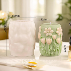 Tulip Flower Cylinder Flower Resin Mold – Resin Casting Silicone Molds for Home