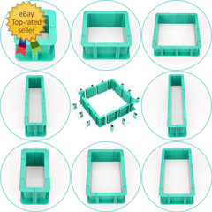 Adjustable Mold Housing Kit for Silicone Mold Making – Leak-Proof Plastic Frame