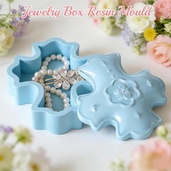 Cross Box Resin Mold, Resin Cross Box Mold with Lid, Vintage Fancy Cross Sili…