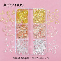 550Pcs/Box Metallic Butterfly Epoxy Accessories Stars Moon Resin Mold Silicone F