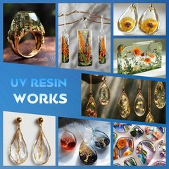 UV Resin 300G, Crystal Clear UV Resin Glue – No-Yellowing, Hard Type, Low Viscos