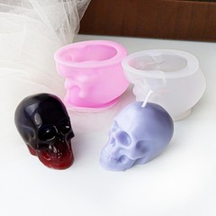 3d Skull Silicone Mold Epoxy Resin Candle Sculpture Halloween Decoration